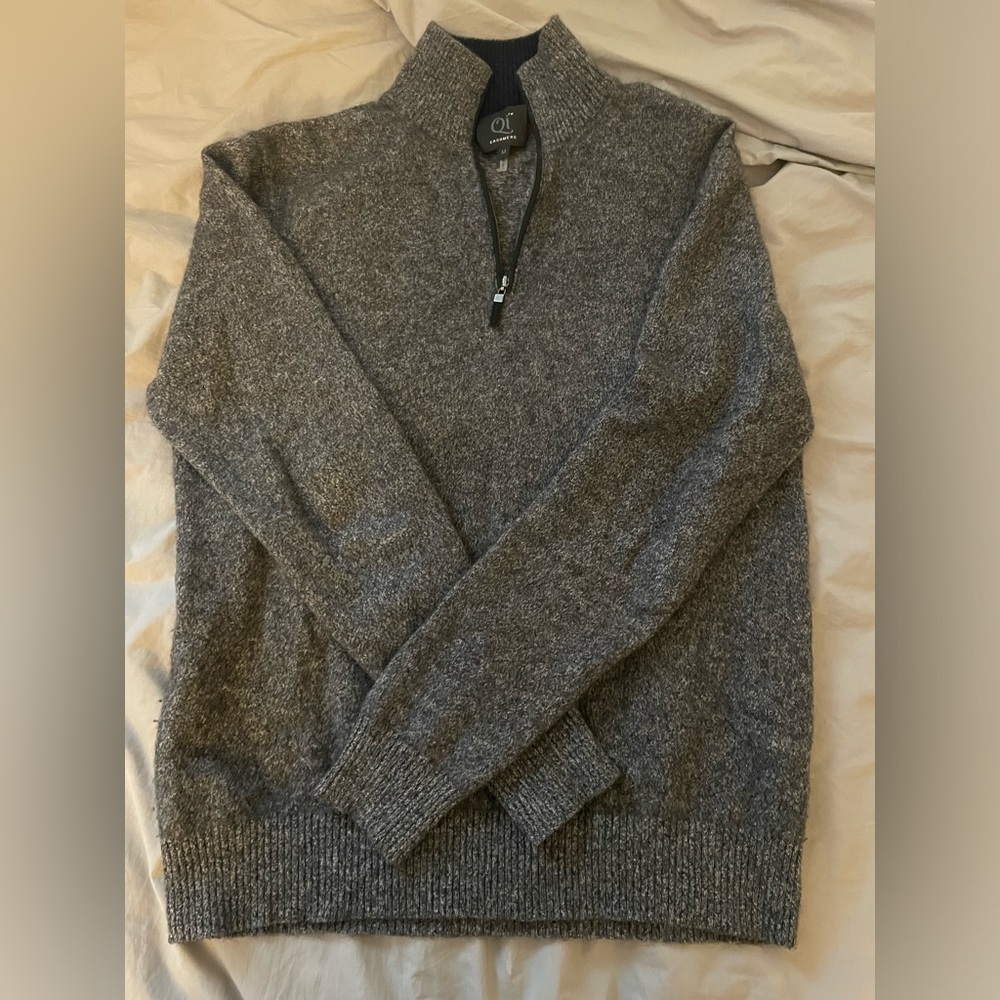 100% Cashmere 1/4 Zip Pullover Sweater